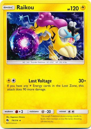 Raikou - 79/214 - Shattered Holo Rare - Theme Deck Exclusive available at 401 Games Canada