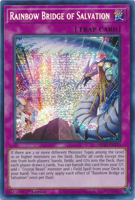 Rainbow Bridge of Salvation - MP22-EN270 - Prismatic Secret Rare - 1st Edition available at 401 Games Canada