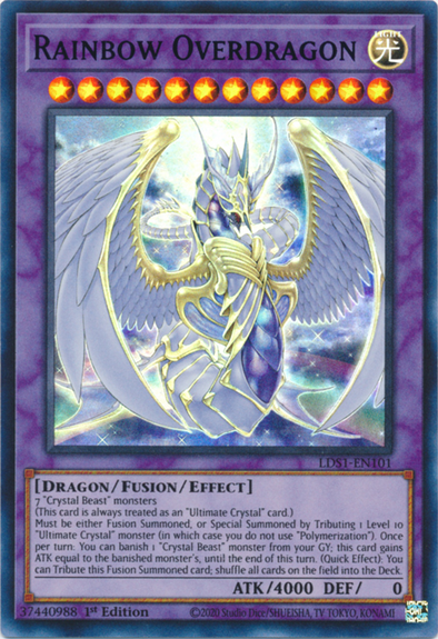 Rainbow Overdragon (Blue) - LDS1-EN101 - Ultra Rare - 1st Edition available at 401 Games Canada