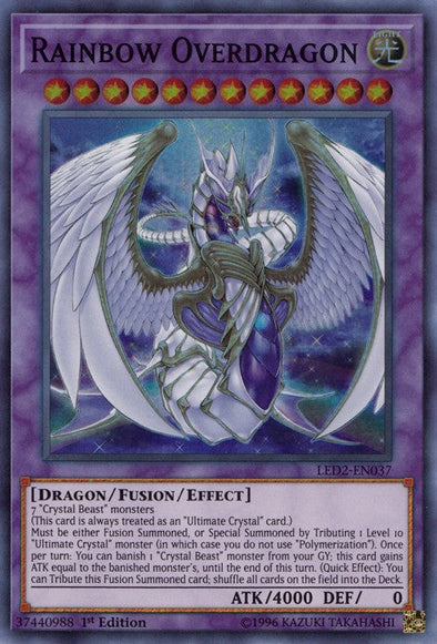 Rainbow Overdragon - LED2-EN037 - Super Rare - 1st Edition available at 401 Games Canada