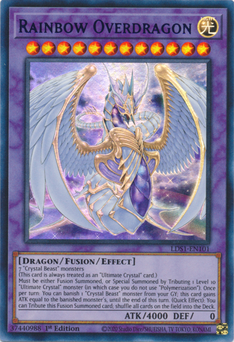 Rainbow Overdragon (Purple) - LDS1-EN101 - Ultra Rare - 1st Edition available at 401 Games Canada