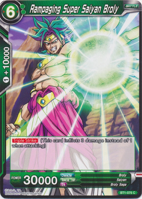 Rampaging Super Saiyan Broly - BT1-075 - Common available at 401 Games Canada