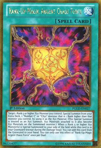 Rank-Up-Magic Argent Chaos Force - PGLD-EN027 - Gold Secret Rare - 1st Edition available at 401 Games Canada