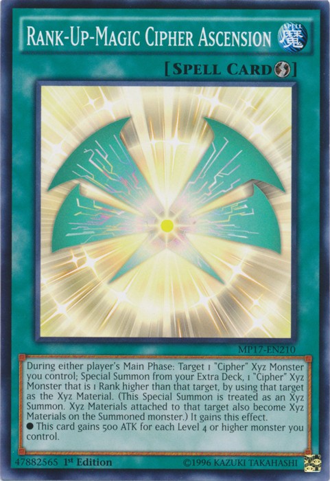 Rank-Up-Magic Cipher Ascension - MP17-EN210 - Common - 1st Edition available at 401 Games Canada