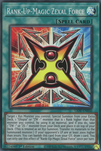 Rank-Up-Magic Zexal Force - LIOV-EN050 - Super Rare - 1st Edition available at 401 Games Canada