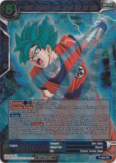 Rapid Onslaught Super Saiyan Blue Son Goku - P-022 - Promo (Foil) available at 401 Games Canada