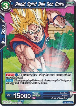 Rapid Spirit Ball Son Goku - SD1-04 - Starter Rare available at 401 Games Canada