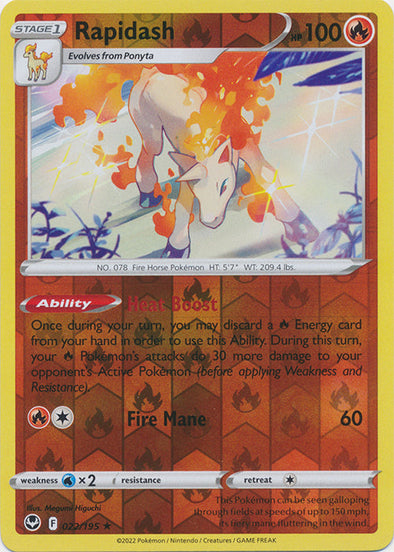 Rapidash - 022/195 - Holo Rare - Reverse Holo available at 401 Games Canada