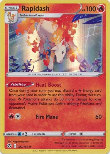 Rapidash - 022/195 - Holo Rare available at 401 Games Canada