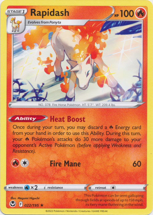 Rapidash - 022/195 - Rare - Theme Deck Exclusive available at 401 Games Canada