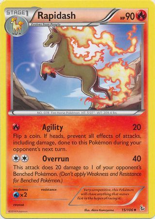 Rapidash - 15/106 - Uncommon available at 401 Games Canada