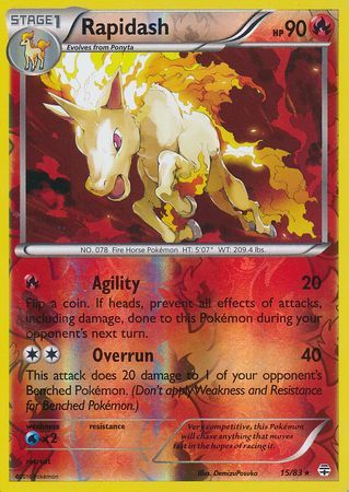 Rapidash - 15/83 - Rare - Reverse Holo available at 401 Games Canada