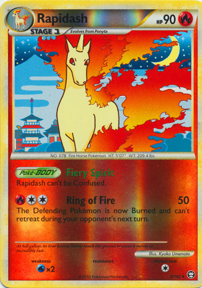 Rapidash - 8/102 - Holo Rare - Reverse Holo available at 401 Games Canada