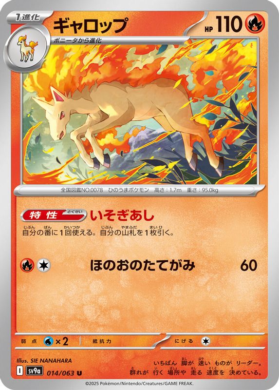 Rapidash (Japanese) - 014/063 - Uncommon