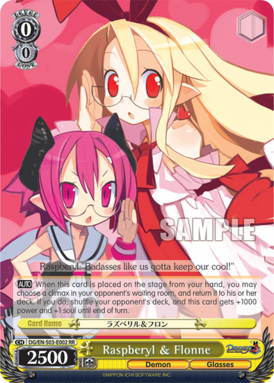 Raspberyl & Flonne - DG/EN-S03-E002 - Double Rare available at 401 Games Canada