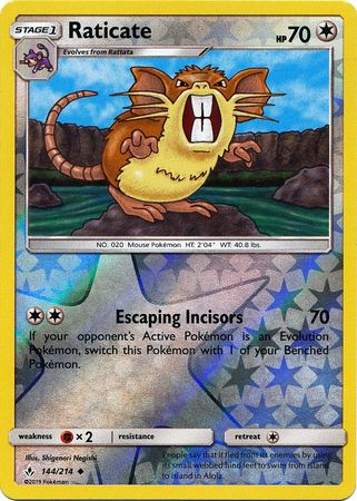 Raticate - 144/214 - Uncommon - Reverse Holo available at 401 Games Canada