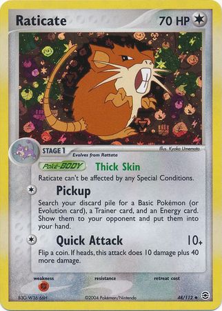 Raticate - 48/112 - Uncommon - Reverse Holo available at 401 Games Canada