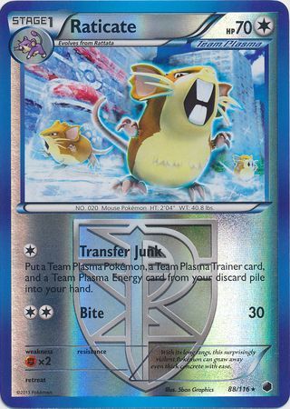 Raticate - 88/116 - Rare - Reverse Holo available at 401 Games Canada