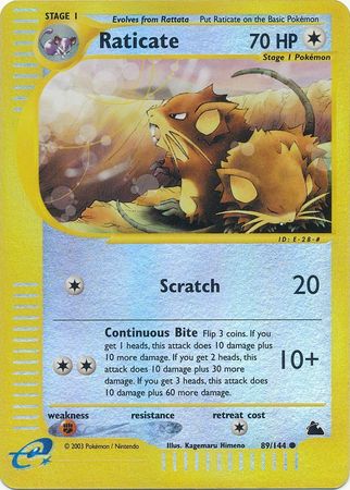 Raticate - 89/144 - Common - Reverse Holo available at 401 Games Canada