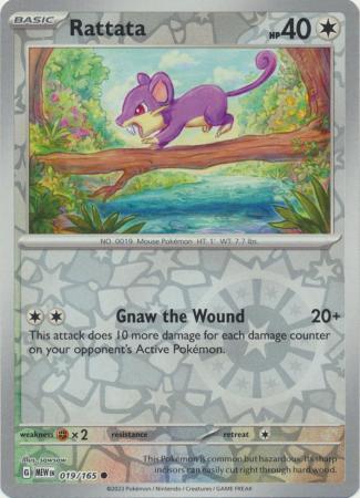 Rattata - 019/165 - Common - Reverse Holo available at 401 Games Canada