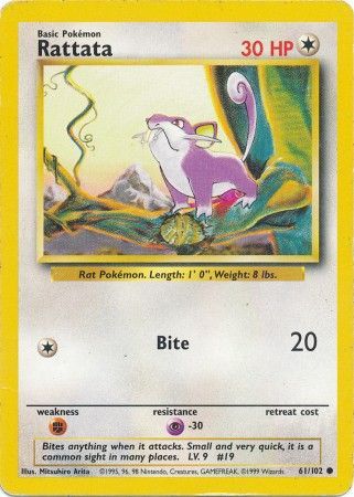 Rattata - 61/102 - Common - Unlimited available at 401 Games Canada