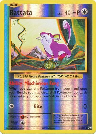 Rattata - 66/108 - Common - Reverse Holo available at 401 Games Canada