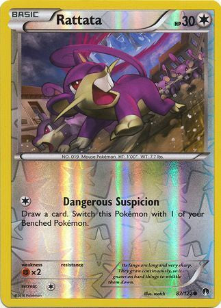 Rattata - 87/122 - Common - Reverse Holo available at 401 Games Canada