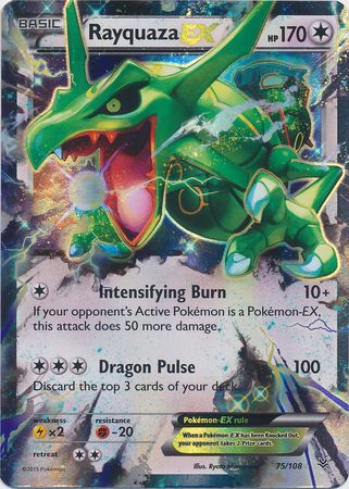 Rayquaza EX - 75/108 - Ultra Rare available at 401 Games Canada