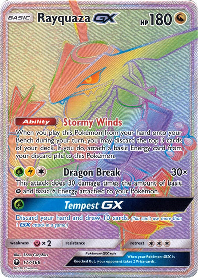 Rayquaza GX - 177/168 - Hyper Rare available at 401 Games Canada