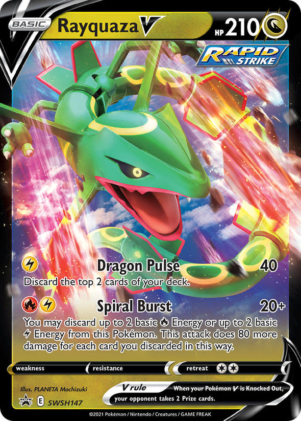 Rayquaza V - SWSH147 - Promo available at 401 Games Canada