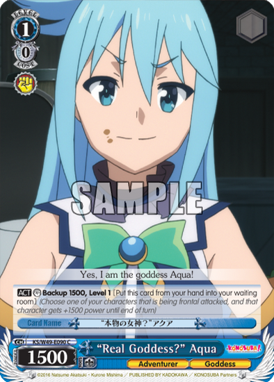 "Real Goddess?" Aqua - KS/W49 - E090 - Common available at 401 Games Canada