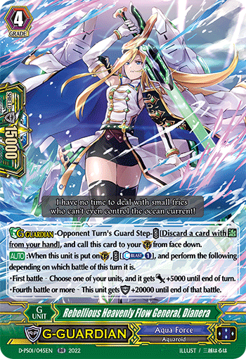 Rebellious Heavenly Flow General, Dianera - D-PS01/045 - Double Rare available at 401 Games Canada