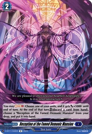 Reception of the Famed Demonic Mansion - D-BT11/043EN - Rare available at 401 Games Canada