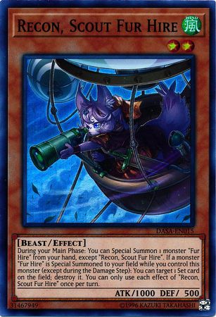 Recon, Scout Fur Hire - DASA-EN015 - Super Rare - Unlimited available at 401 Games Canada