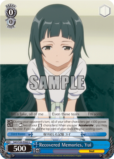 Recovered Memories, Yui - SAO/S26-E068 - Uncommon available at 401 Games Canada