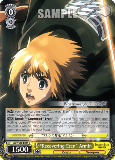 "Recovering Eren" Armin - AOT/S50-E015 - Common available at 401 Games Canada