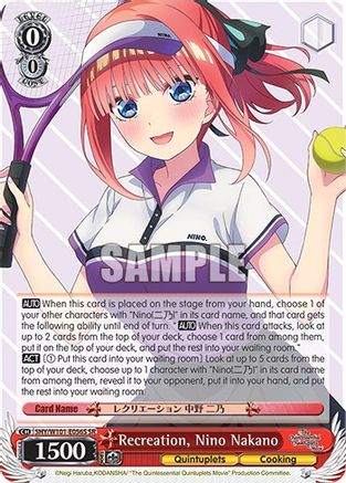 Recreation, Nino Nakano (SR) - 5HY/W101-E056S - Super Rare available at 401 Games Canada
