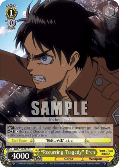 "Recurring Tragedy" Eren - AOT/S35-E010 - Uncommon available at 401 Games Canada