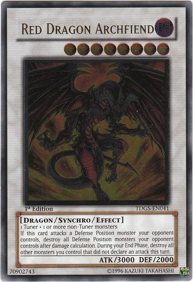 Red Dragon Archfiend - TDGS-EN041 - Ultimate Rare - 1st Edition available at 401 Games Canada