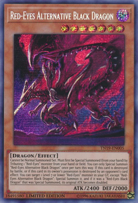 Red-Eyes Alternative Black Dragon - TN19-EN005 - Prismatic Secret Rare - Limited Edition available at 401 Games Canada