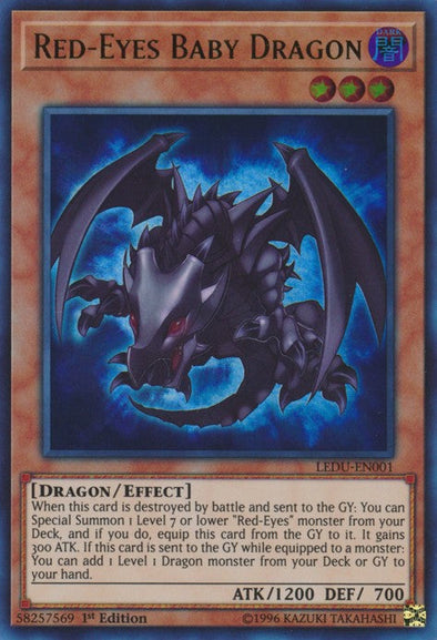 Red-Eyes Baby Dragon - LEDU-EN001 - Ultra Rare - 1st Edition available at 401 Games Canada