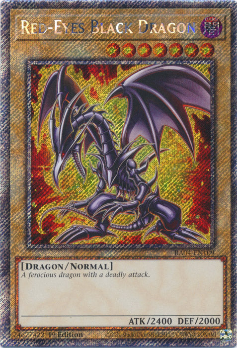 Red-Eyes Black Dragon (7th Art) (Platinum Secret Rare) - RA04-EN109 - Platinum Secret Rare - 1st Edition