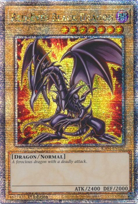 Red-Eyes Black Dragon (7th Art) - RA04-EN109 - Quarter Century Secret Rare - 1st Edition