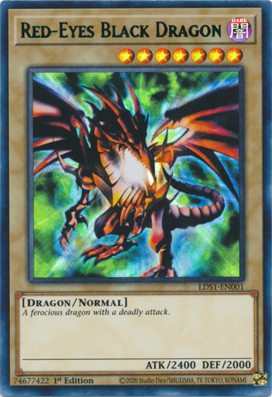 Red-Eyes Black Dragon (Green) - LDS1-EN001 - Ultra Rare - 1st Edition available at 401 Games Canada