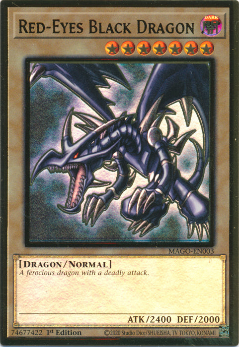 Red-Eyes Black Dragon - MAGO-EN003 - Premium Gold Rare - 1st Edition available at 401 Games Canada