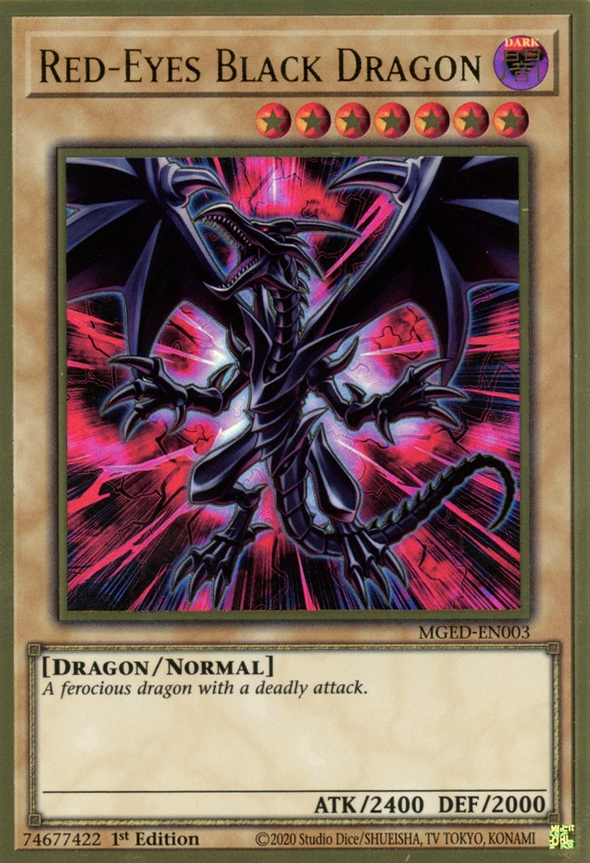 Red-Eyes Black Dragon - MGED-EN003 - Premium Gold Rare - 1st Edition available at 401 Games Canada