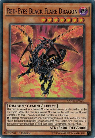 Red-Eyes Black Flare Dragon - CORE-EN020 - Super Rare - 1st Edition available at 401 Games Canada