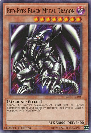 Red-Eyes Black Metal Dragon - MIL1-EN035 - Common - 1st Edition available at 401 Games Canada