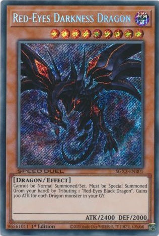 Red-Eyes Darkness Dragon - SGX3-ENB01 - Secret Rare - 1st Edition available at 401 Games Canada