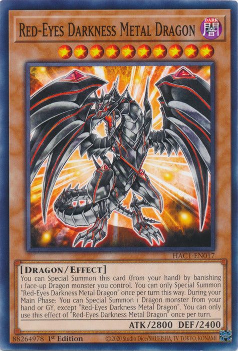 Red-Eyes Darkness Metal Dragon - HAC1-EN017 - Common available at 401 Games Canada